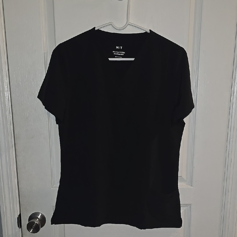 Scrub Top Women's Medium Tall Short Sleeve Shirt